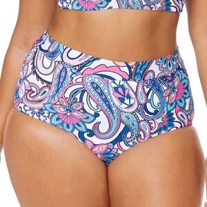 Raisins Curve Women's Plus‎ Size Island Bikini Bottoms White Multi